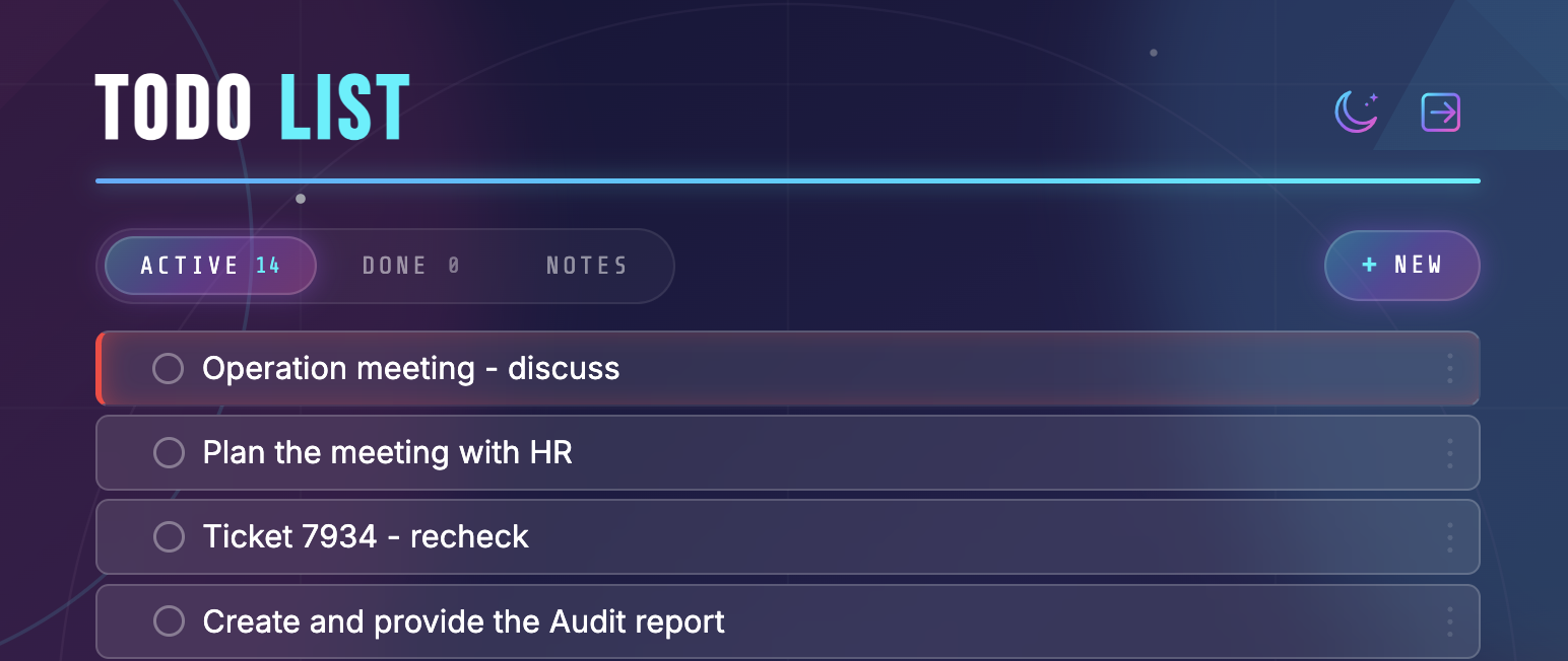 TODO List app — live preview
